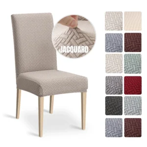 Elastic Dining Room Chair Cover Stretch Thick Jacquard Kitchen Chair Cover