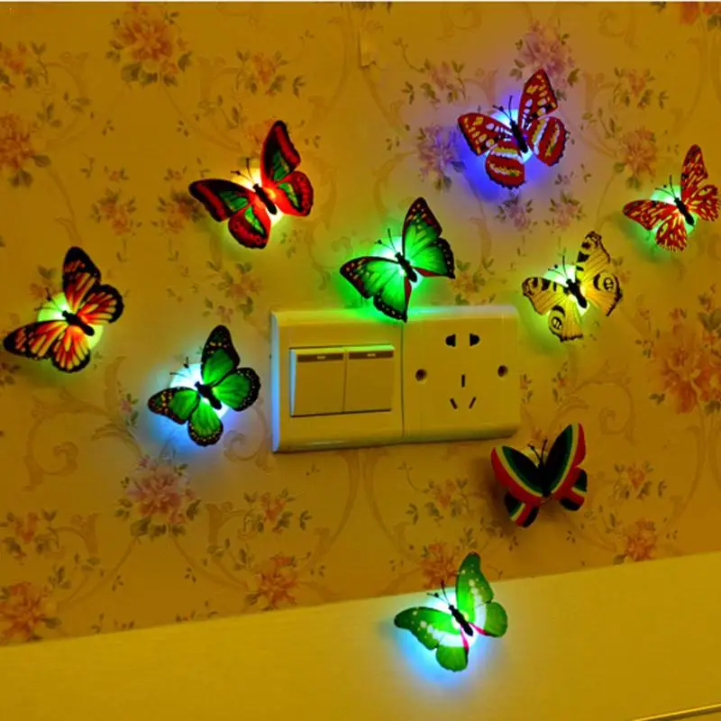 Led Decorative Hot Selling Toy Creative Colorful Luminous Butterfly Night Light