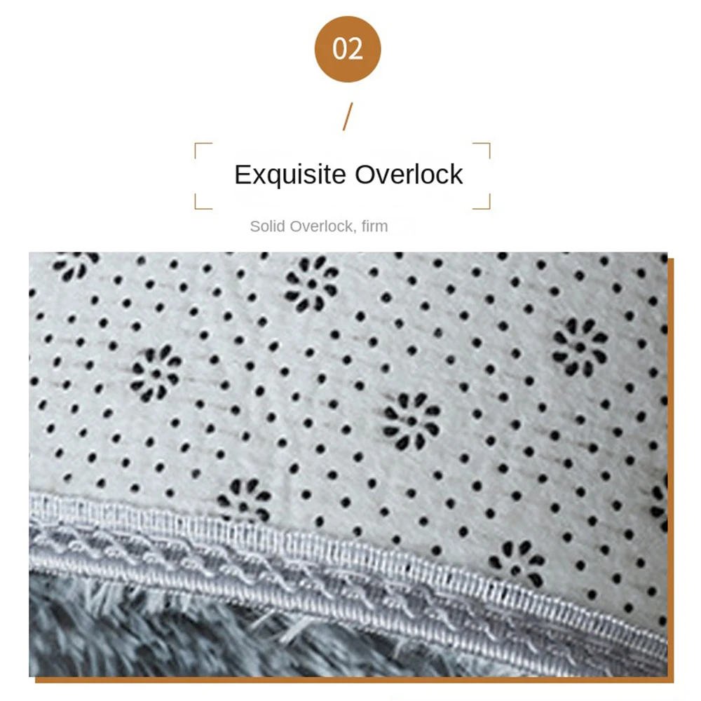 Fluffy Round Rug Carpets for Living Room Decor Faux Fur for Bedroom