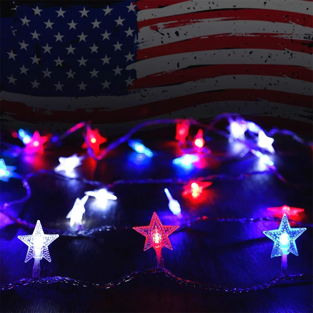 Fairy Lights Star Stirng Lights Indoor Twinkle Lights Hanging Wall Lights