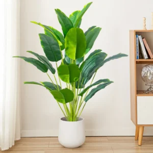 Large Tropical Palm Tree Fake Banana Plants Leaves Plastic Monstera Plant for Home Garden
